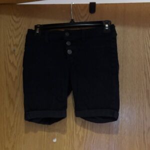 SO, girls soft black denim shorts, 14